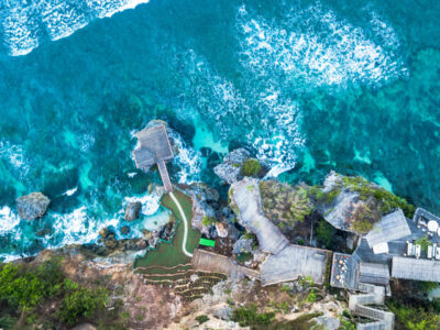 Padang Padang Beach Bali Aerial View