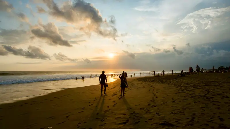 Sunset at Batu Belig Beach