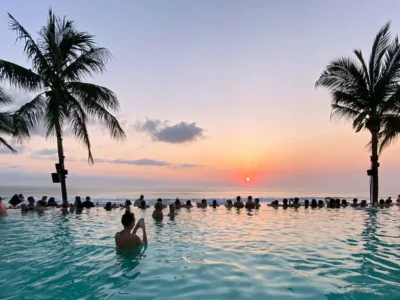 Sunset at Potato Head Beach Club Swimming Pool, Petitenget Beach