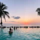 Sunset at Potato Head Beach Club Swimming Pool, Petitenget Beach