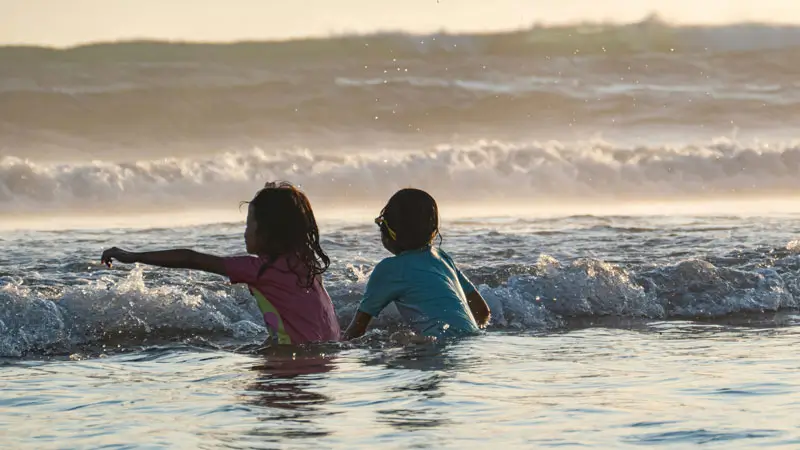 Children swimming