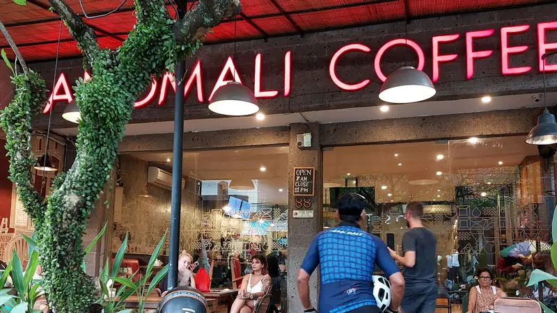 Anomali Coffee in Ubud Bali