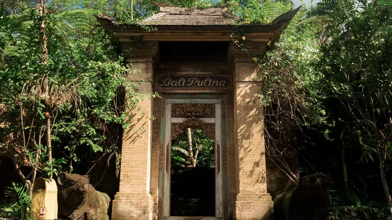 Entrance to Bali Pulina, coffee agrotourism in Ubud, Bali.