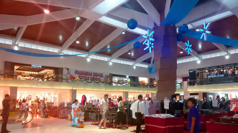 The busy interior of Bali Galeria Mall