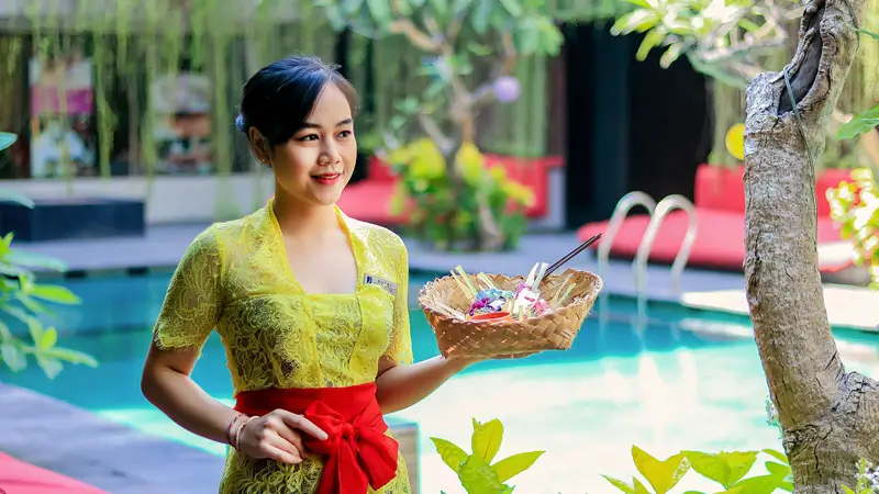 Hotel staff in Sanur offer Balinese hospitality for Family-Friendly Vacation