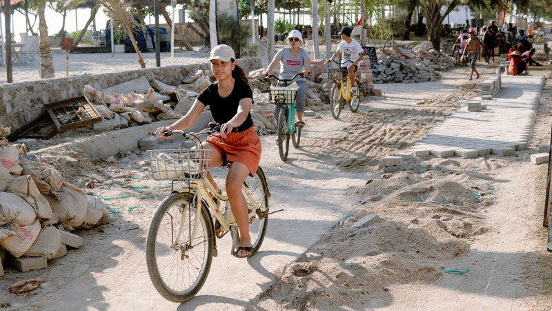 Cycling on Gili Trawangan