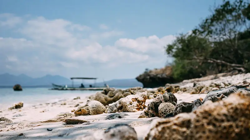 View of Menjangan Island beach in West Bali National Park