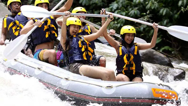 Ayung River best Bali water sports locations for rafting activities