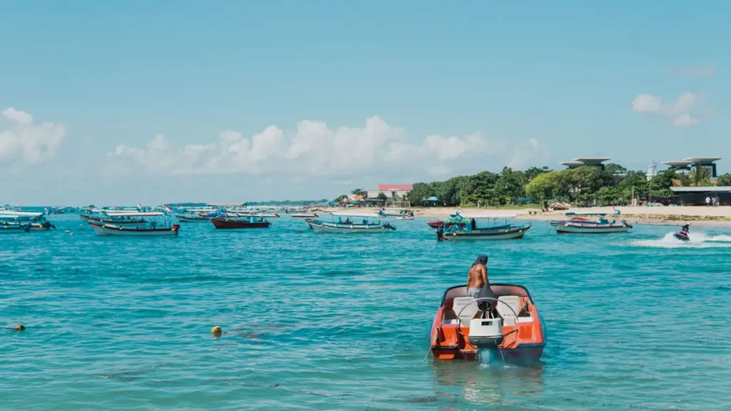 Panorama of Tanjung Benoa Beach for Marine Activities Package Bali