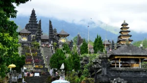 Besakih Temple Bali with Mount Agung in the background